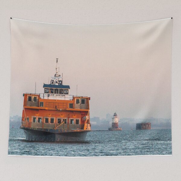 Item preview, Lighthouse & Staten Island Ferry designed and sold by ShootFirstNYC.