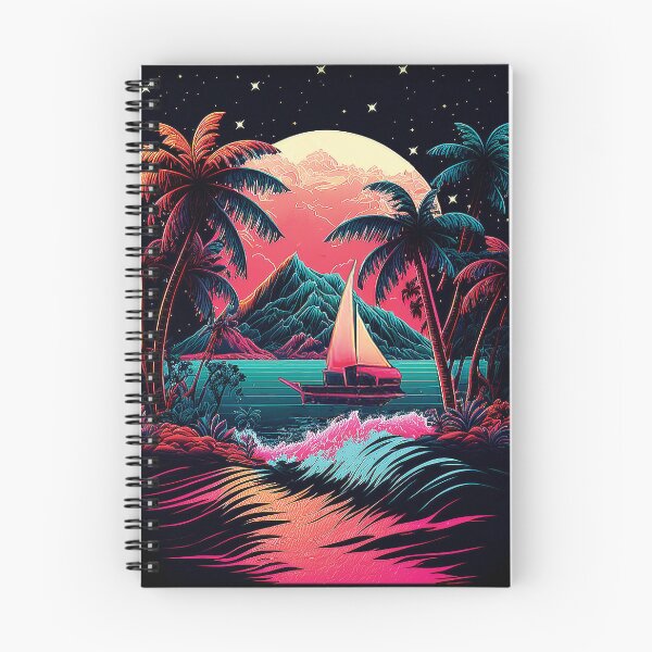 Item preview, Dark neon island ocean#4-1 designed and sold by FunArt4You.