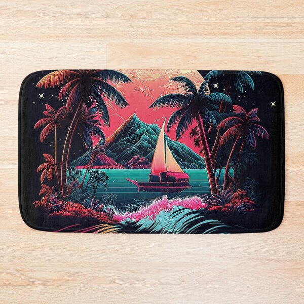 Item preview, Dark neon island ocean#4-1 designed and sold by FunArt4You.