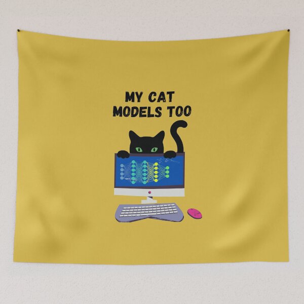 Item preview, My Cat Models too neural network funny design  designed and sold by t1n3333.