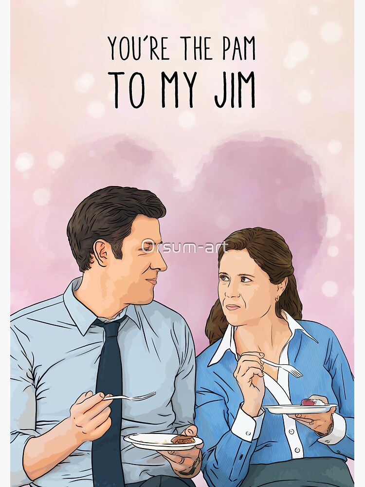 "The Office You're the Pam to my Jim" Sticker for Sale by Orsumart