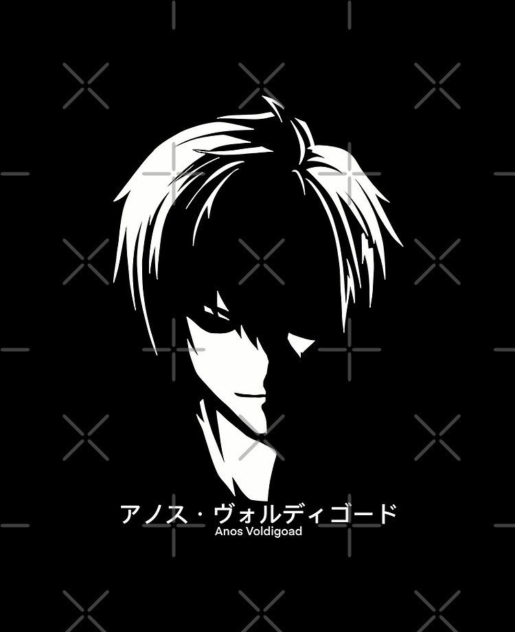 The Misfit of Demon King Academy II Maou Gakuin no Futekigousha Cool Black  and White Silhouette Anime Characters : Anos Voldigoad with His Japanese