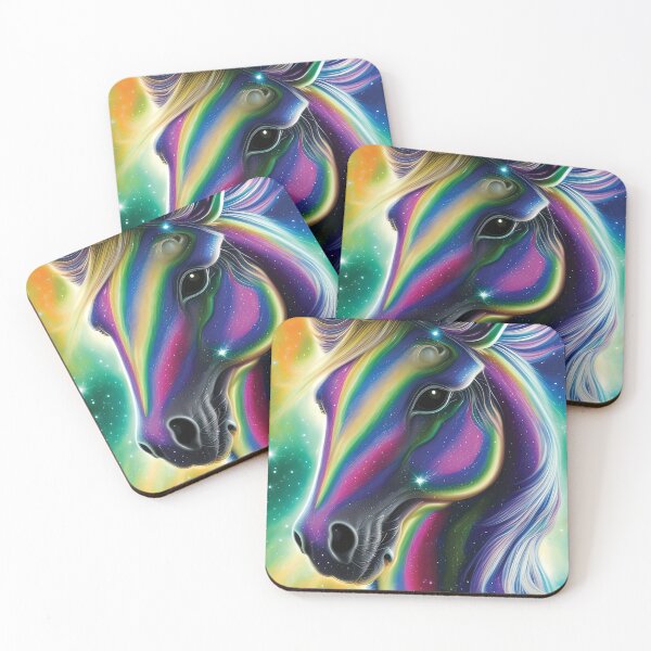 Item preview, Mystical Rainbow Horse | Colorful Horse Art | Horse Decor Artwork | Space Aesthetic designed and sold by MysticMyras.
