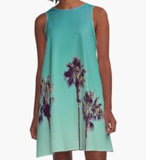 California Palm Trees A-Line Dress