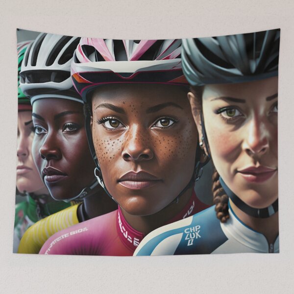 Item preview, Diverse Group of Female Cyclists #5 designed and sold by Helfrich Bicycles.