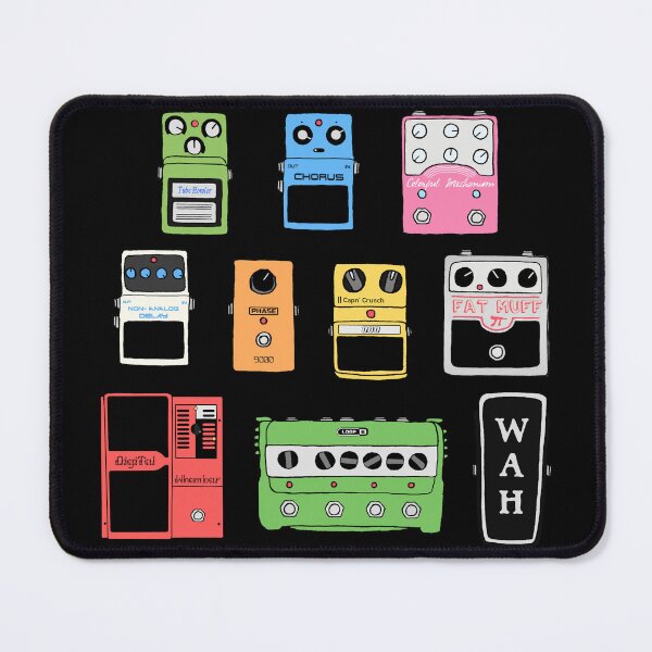 Item preview, GUITAR PEDALS Recording Studio Engineer Guitarist Gear Foot Effect Pedals Music Illustration Mug Sticker T-Shirt Etc... designed and sold by blueversion.