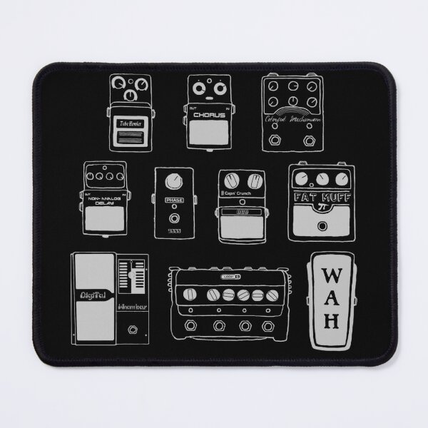 Item preview, Guitar Pedals Recording Studio Engineer Guitarist Gear Foot Effect Pedals Music Illustration Mug Sticker T-Shirt Etc... designed and sold by blueversion.