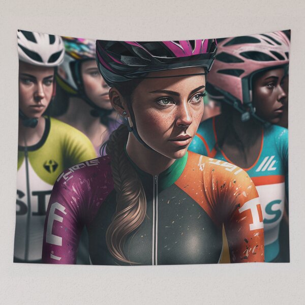 Item preview, Diverse Group of Female Cyclists #4 designed and sold by Helfrich Bicycles.