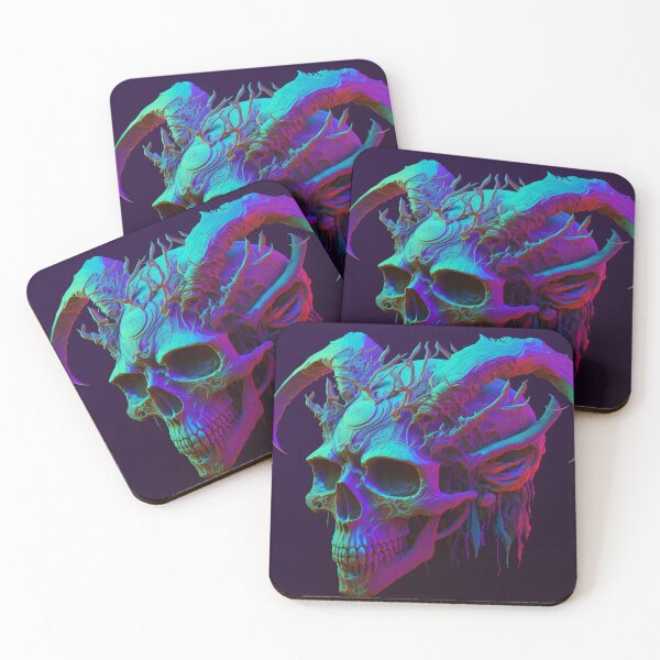 Item preview, Aqua Flayer Skull designed and sold by CosmicBee.
