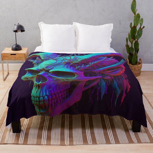 Item preview, Aqua Flayer Skull designed and sold by CosmicBee.