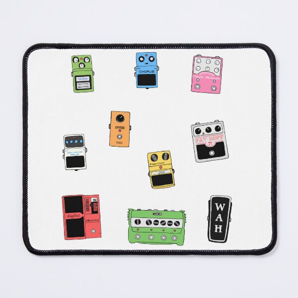 Item preview, GUITAR PEDALS Sticker Pack / All Over Print / Mug Recording Studio Engineer Guitarist Gear Foot Effect Pedals Music Illustration Mug Sticker T-Shirt Etc... designed and sold by blueversion.