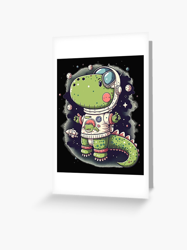 Tarjetas de felicitación «Lindo cocodrilo astronauta» de Naeemdesigns |  Redbubble