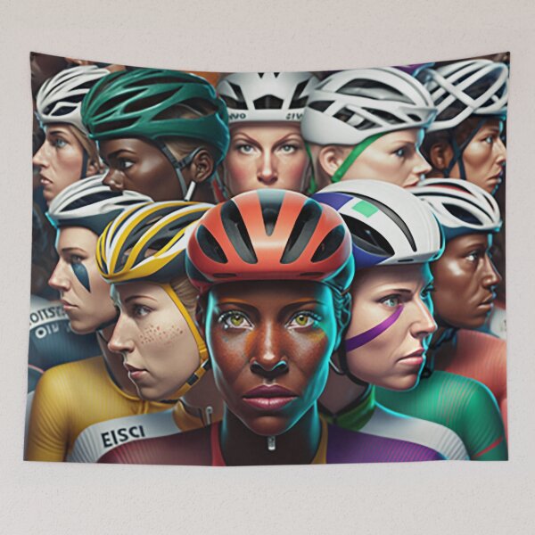 Item preview, Diverse Group of Female Cyclists #3 designed and sold by Helfrich Bicycles.