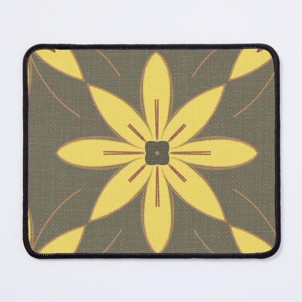 Item preview, Retro Tropical yellow and brown floral. designed and sold by LaBellCreative.