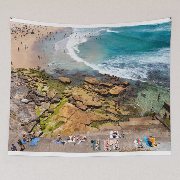 Item preview, Aerial View sunbathers Bondi Beach designed and sold by Martin Berry Photography.