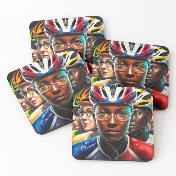 Item preview, Diverse Group of Female Cyclists #1 designed and sold by Helfrich Bicycles.