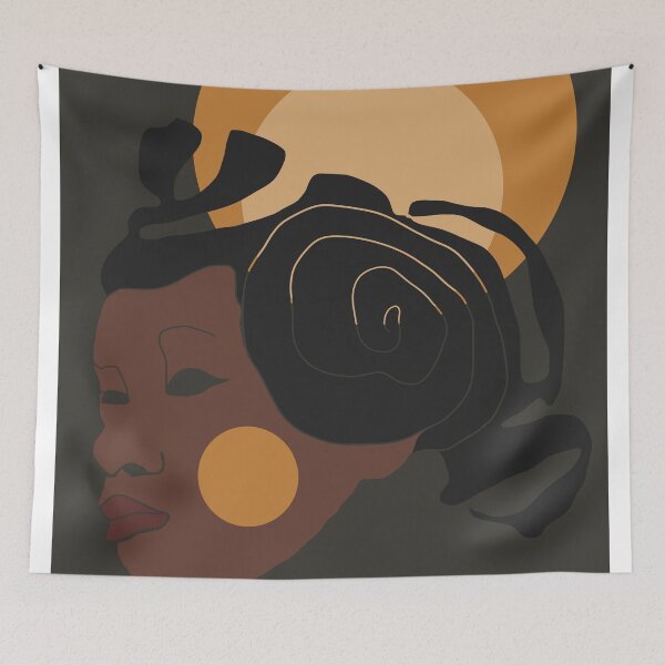 Aperçu de l'œuvre Princesse noire avec bobines Loc créée et vendue par PrintsbyPuleng.