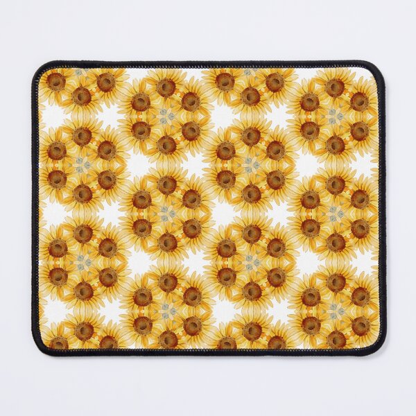 Item preview, Sunflowers watercolor seamless pattern abstract print designed and sold by HappyVibesAlert.