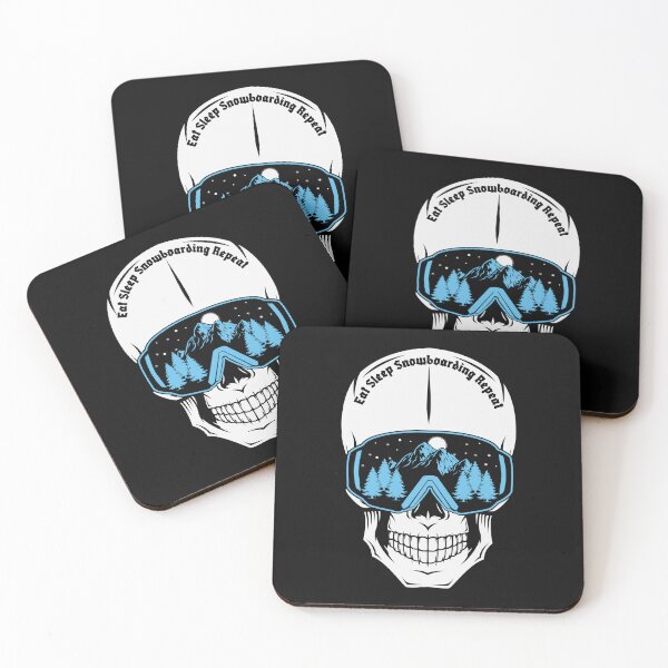 Item preview, Eat Sleep Snowboarding Repeat Stickers designed and sold by FLOWER--ART.