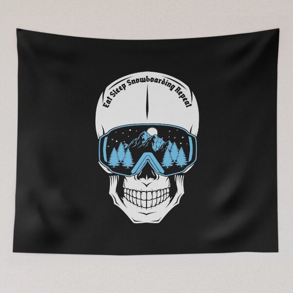 Item preview, Eat Sleep Snowboarding Repeat Stickers designed and sold by FLOWER--ART.