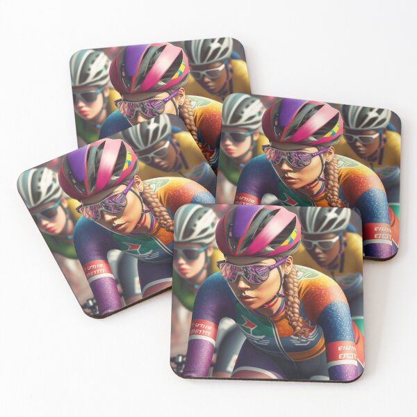 Item preview, Female Cyclist in Peloton designed and sold by Helfrich Bicycles.