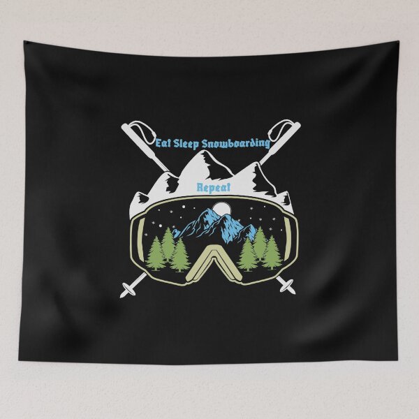 Item preview, Eat Sleep Snowboarding Repeat 1 Stickers designed and sold by FLOWER--ART.