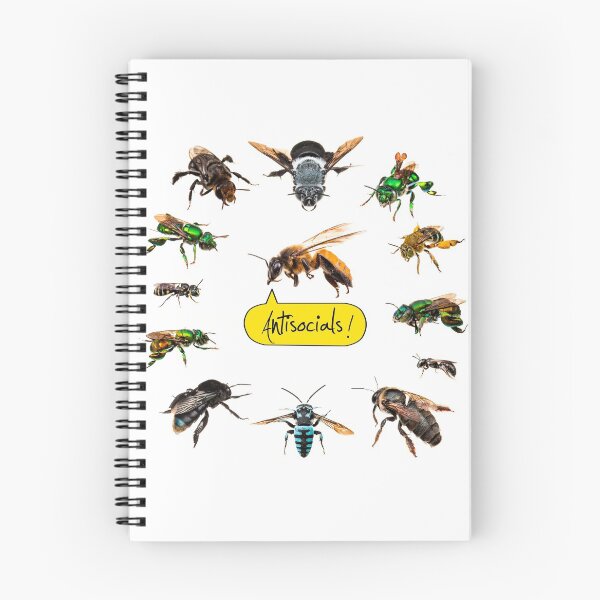 Item preview, Antisocials! A honeybee surrounded by non-social bees! designed and sold by ArthroLove.