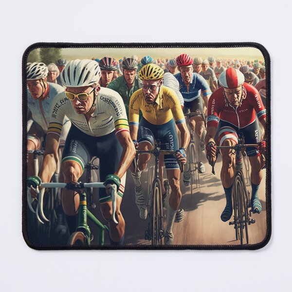 Item preview, Cycling Peloton on Unpaved Section of Spring Classic designed and sold by Helfrich Bicycles.
