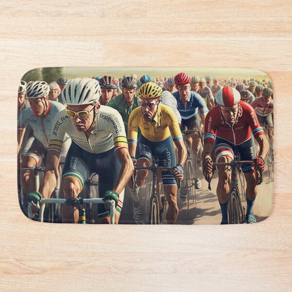 Item preview, Cycling Peloton on Unpaved Section of Spring Classic designed and sold by Helfrich Bicycles.