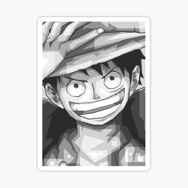 Cartoon Luffy Grayscale Art Sticker For Sale By Rizkydwi Redbubble 6537