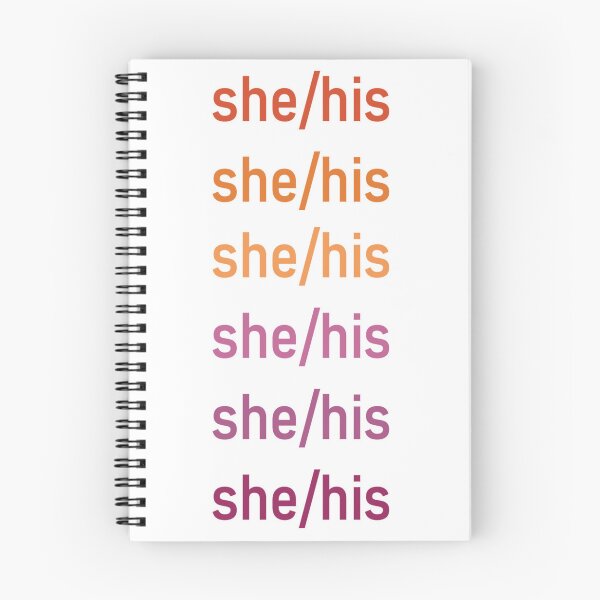 Item preview, She/His Lesbian Pride Flag Pronouns on White, Vertical designed and sold by Pyrolitheus.