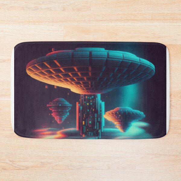 Item preview, Abstract Neon UFO designed and sold by SilverAndGolden.