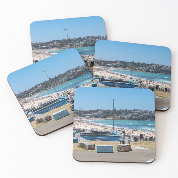 Item preview, Bondi Beach protected with painted bollards designed and sold by Martin Berry Photography.