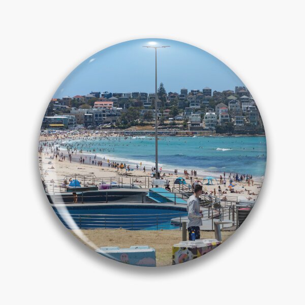 Item preview, Bondi Beach protected with painted bollards designed and sold by Martin Berry Photography.
