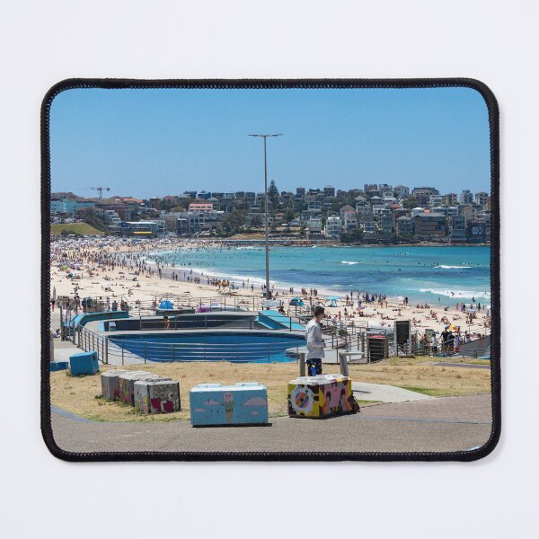 Item preview, Bondi Beach protected with painted bollards designed and sold by Martin Berry Photography.