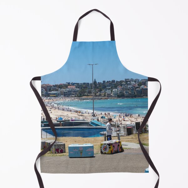 Item preview, Bondi Beach protected with painted bollards designed and sold by Martin Berry Photography.