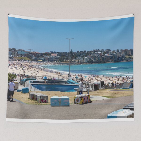 Item preview, Bondi Beach protected with painted bollards designed and sold by Martin Berry Photography.