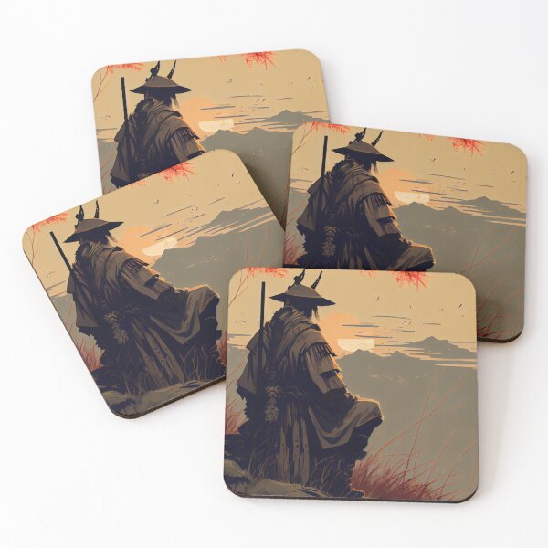 Item preview, Ronin Meditating on top of the Mountains designed and sold by krazybookz.