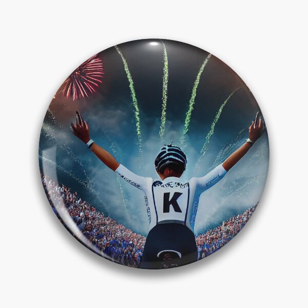 Item preview, Cyclist Winning the Race with Fireworks designed and sold by Helfrich Bicycles.
