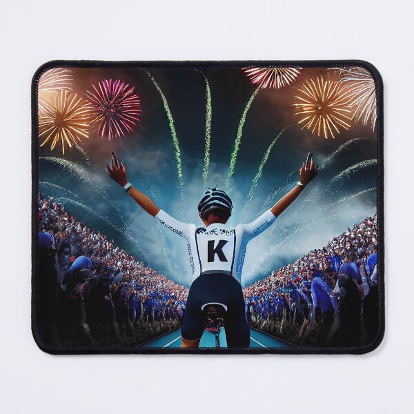 Item preview, Cyclist Winning the Race with Fireworks designed and sold by Helfrich Bicycles.