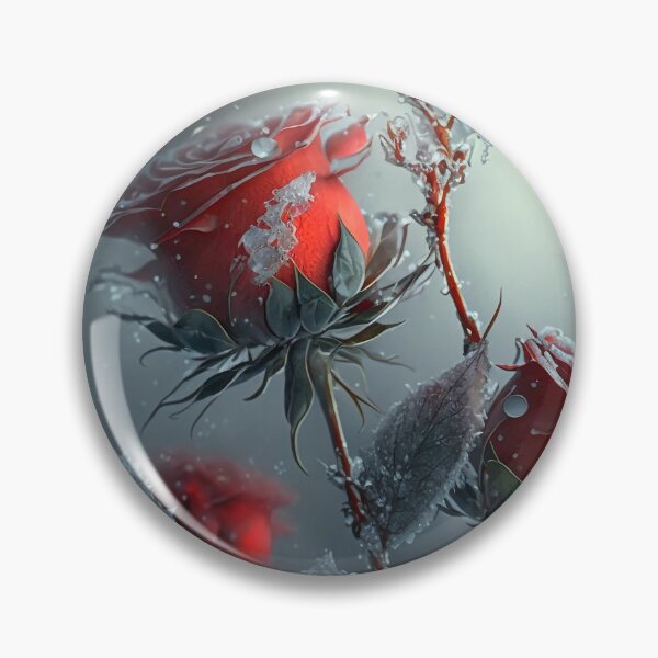 Item preview, red ice covered roses designed and sold by EnjoyDigitalArt.