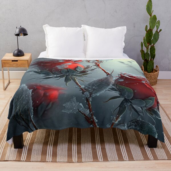 Item preview, red ice covered roses designed and sold by EnjoyDigitalArt.