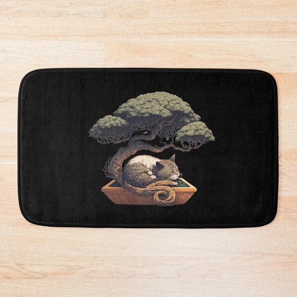 Item preview, Bonsai tree sleeping cat designed and sold by AnimalArtPhotos.