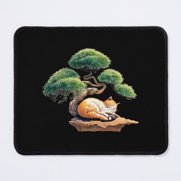 Item preview, Bonsai tree cat asleep designed and sold by AnimalArtPhotos.