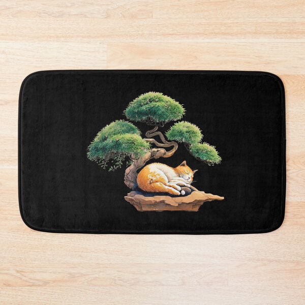 Item preview, Bonsai tree cat asleep designed and sold by AnimalArtPhotos.