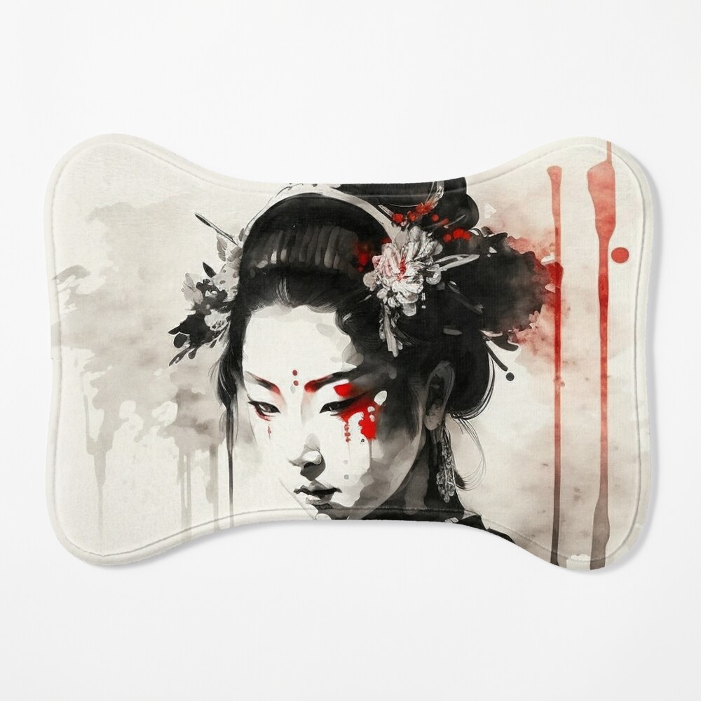 Tarjetas de felicitación con la obra «Hermosa geisha japonesa - pintura  sumi-e» de MaitionDesigns | Redbubble