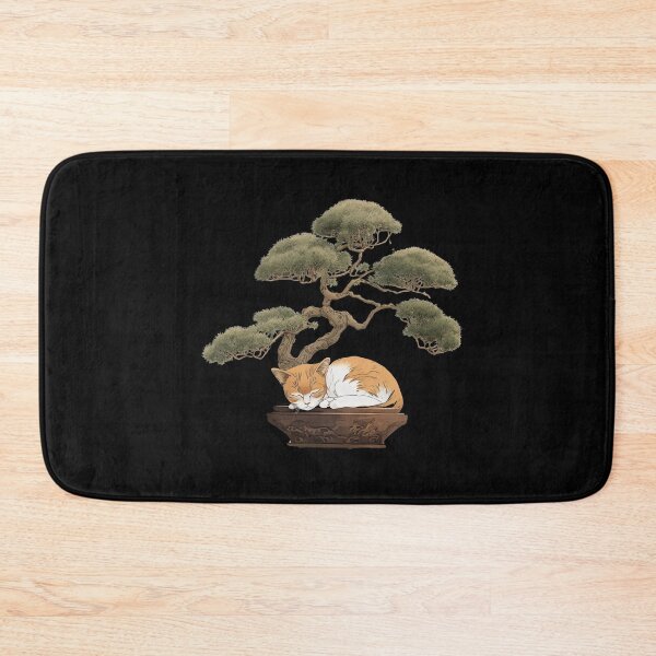 Item preview, Cat sleeping under bonsai tree designed and sold by AnimalArtPhotos.