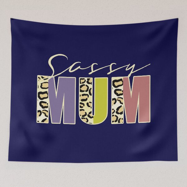 Item preview, Sassy Mum Leopard Print Text Retro Family Quote designed and sold by CRHPOD20.