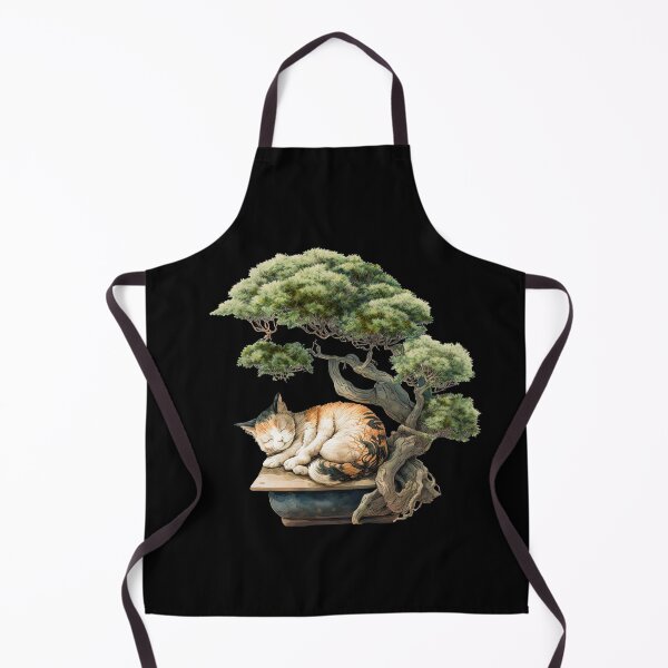 Item preview, Cat sleeping under bonsai tree designed and sold by AnimalArtPhotos.
