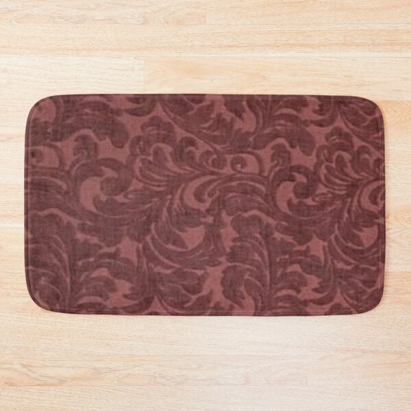 Item preview, Antiqued Brick Red Scrolling Pattern Valentine's Day Sweetheart Blank Card Faux Velvet Romantic  designed and sold by kattakitty.